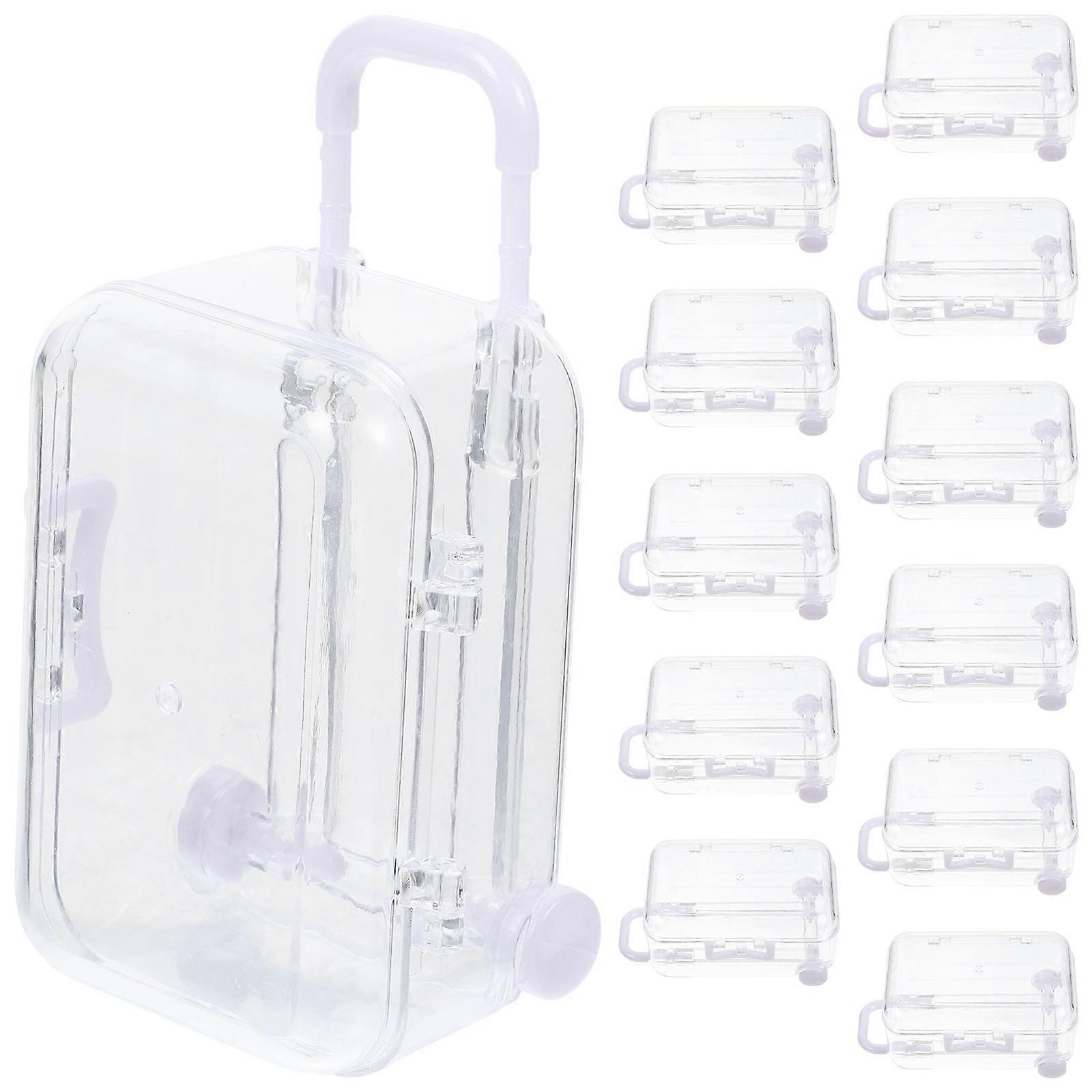 Mini Suitcase Favor Boxes for Wedding Party Decorations 24Pcs White
