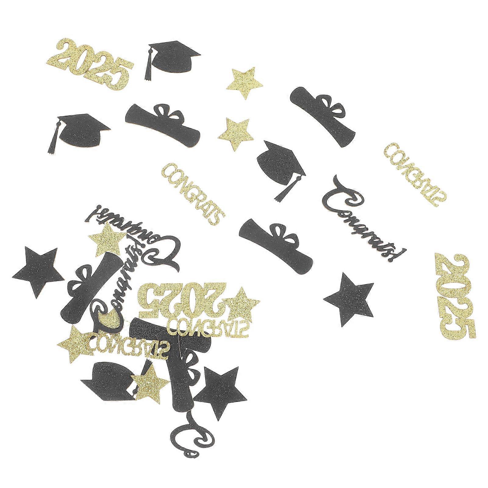 Paper Graduation Cap Confetti Table Decorations for Party 5Pcs
