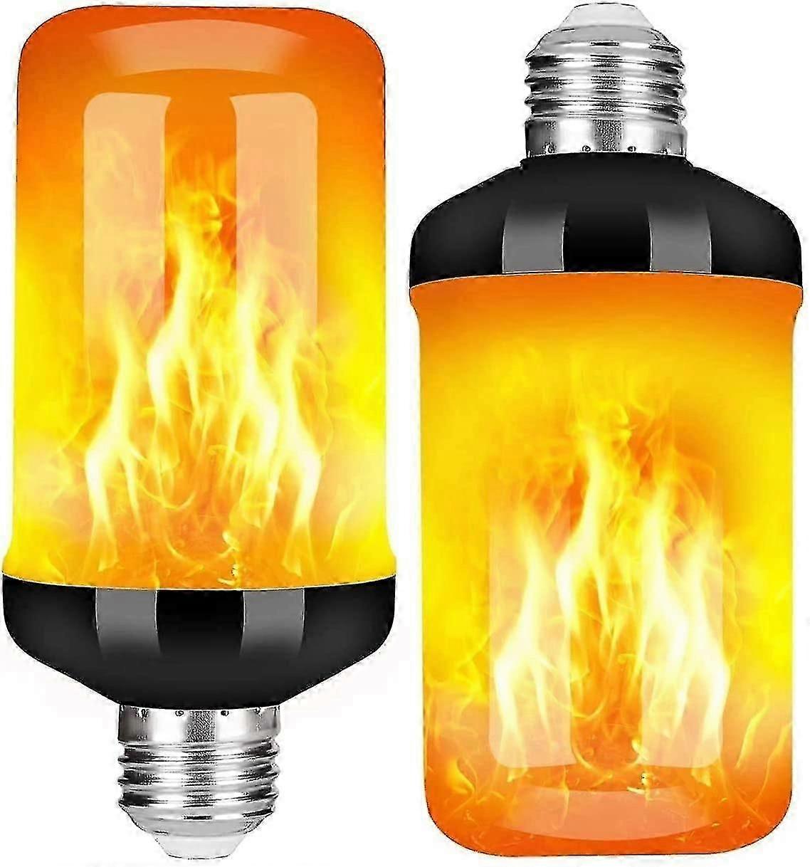 Fong Flame 電球、E27 5W LED Flame Effect 電球、4 つのライト モード、ハロウィーン、クリスマス、結婚式のための屋内屋外装飾電球