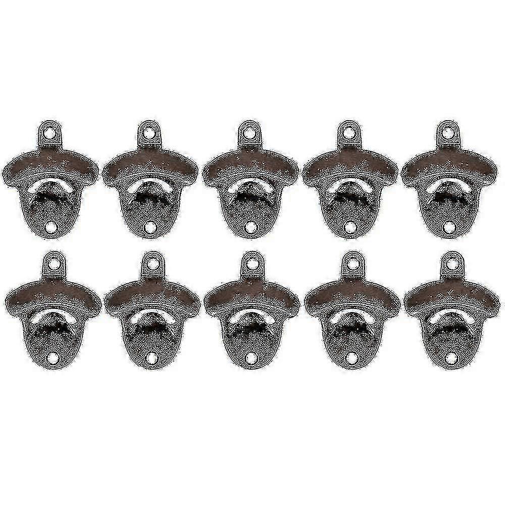 10 Pack Bottle Opener Wall Mounted Rustic Beer Opener Set Vintage
