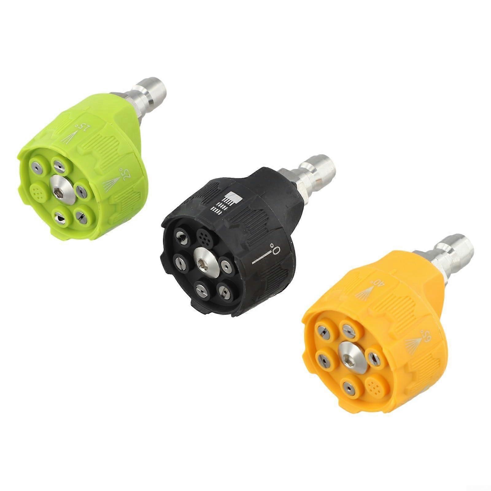 Multi Purpose Nozzle Set  3Piece Kit With Adjustable Spray Patterns For Varied Cleaning Needs