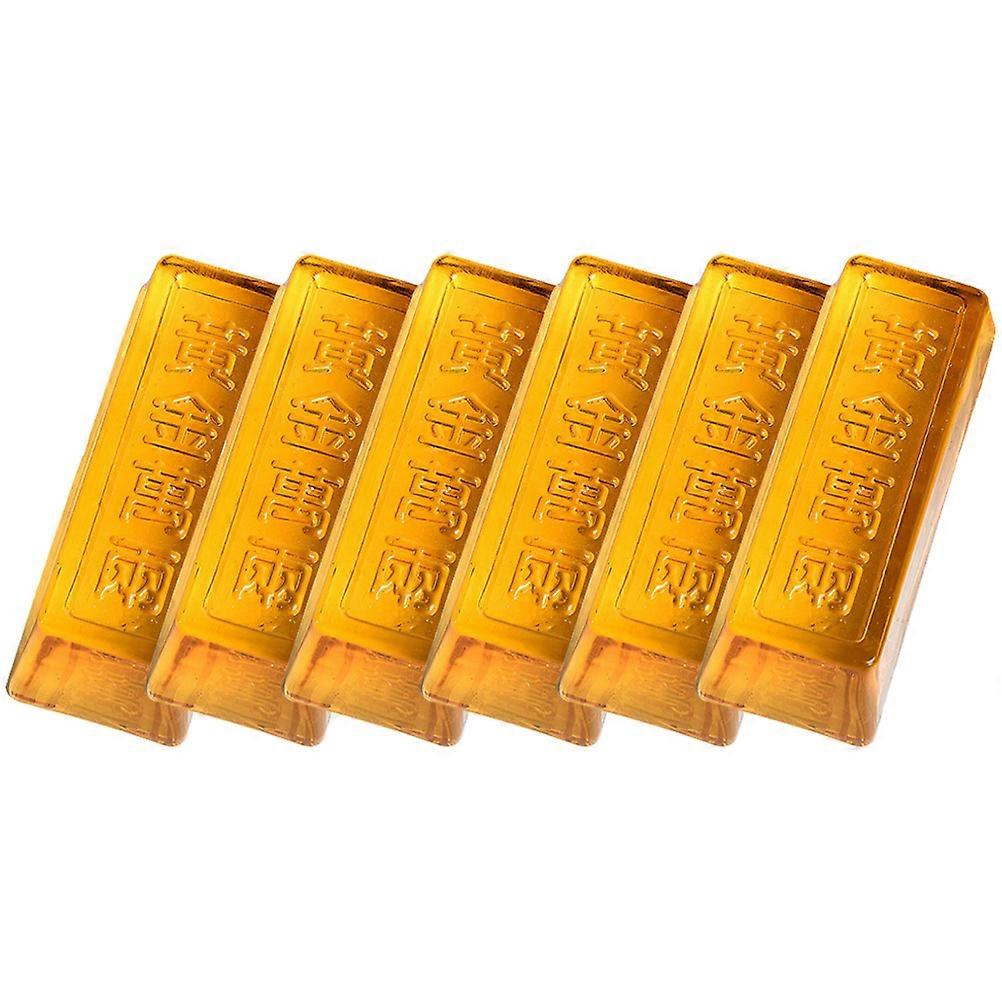 Simulation Gold Brick Artificial Gold Bar for Decor 12Pcs Decorative Prop