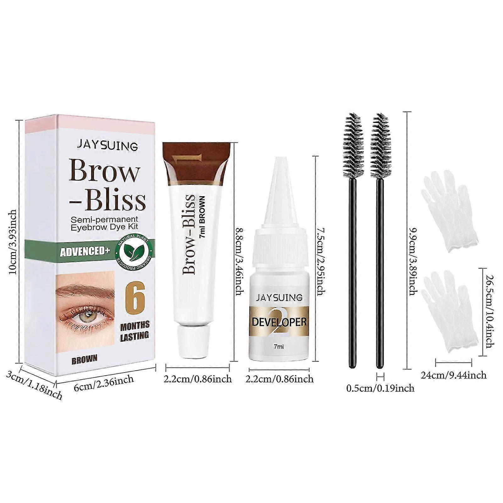 Semi-permanent Eyebrow Tinting Kit Long Lasting Technology Embracing Nature With Plant-based Perfection 7ml+7ml 20231120
