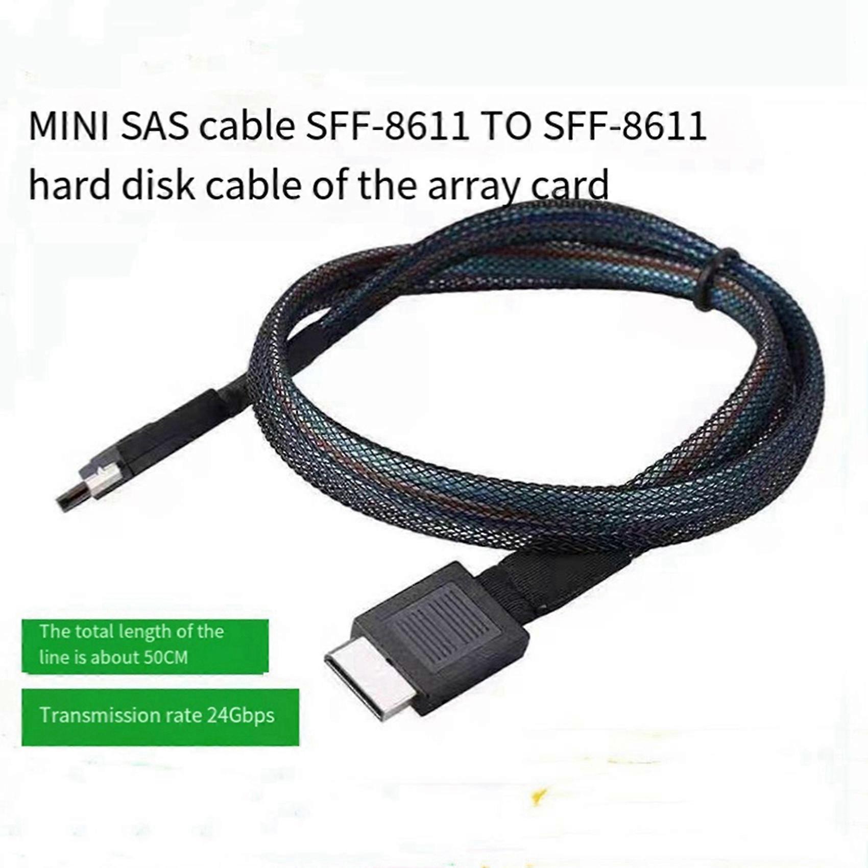 4X Mini Sas Server Multi-Function Convenient Hard Disk Cable Oculink SFF-8611 Pcie4.0 Array Card Connection Cable