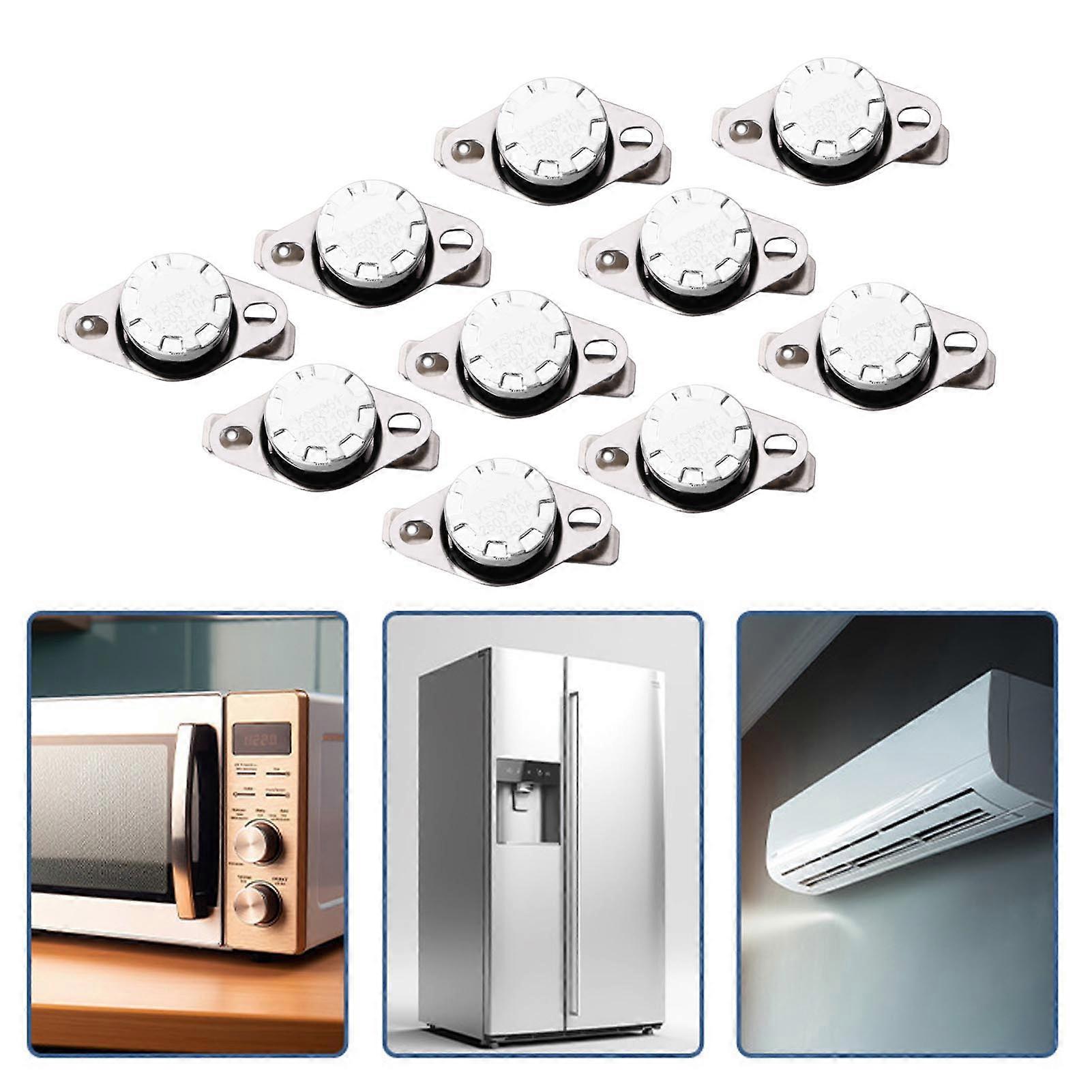 10Pcs KSD301 Thermal Control Switch 125℃ 10A Normally Closed