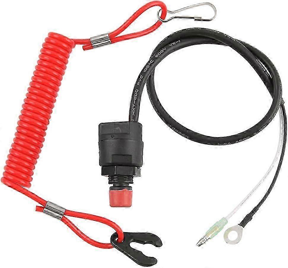 Universal Outboard Motor Lanyard - Emergency Kill Stop Switch and Safety Tether for Outboard Engines - for ATV, Boat and Bicycle