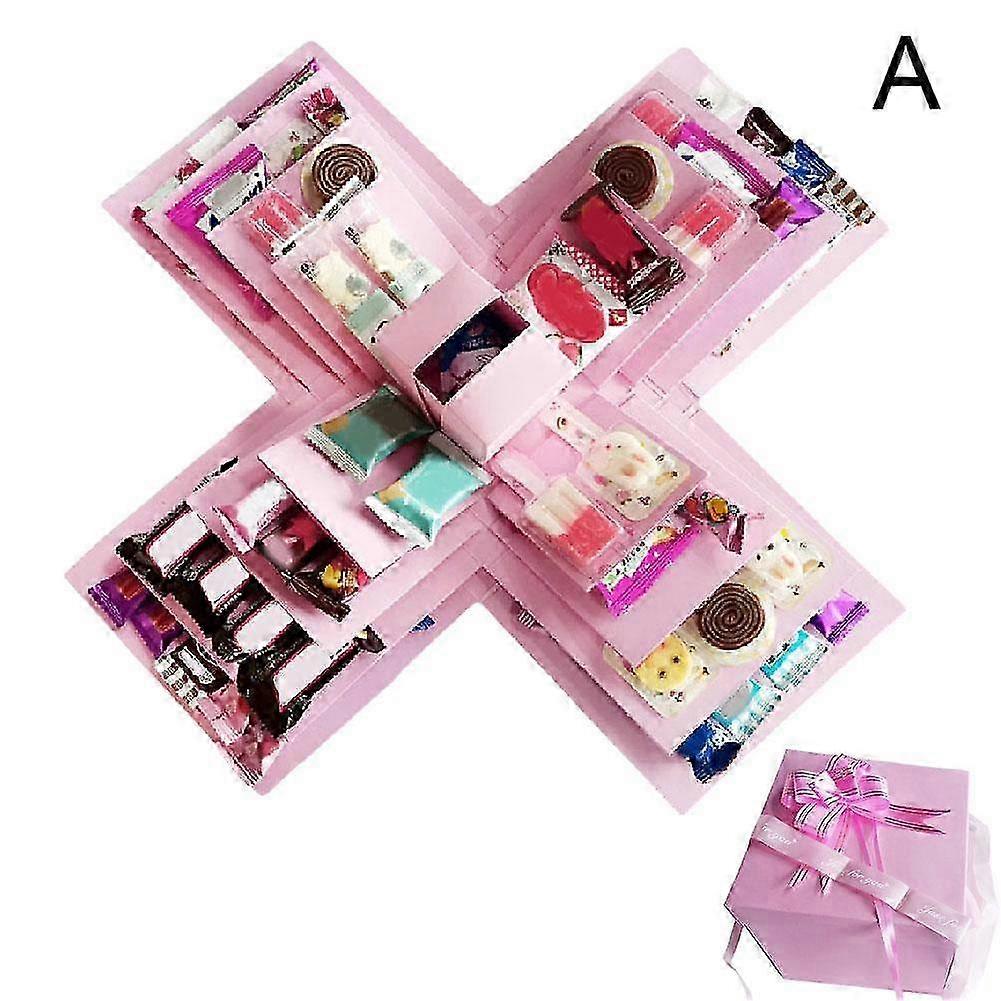 25-26 DIY Explosion Gift Box, 5 Layer Snack Explosion Box, Scrapbooking Box