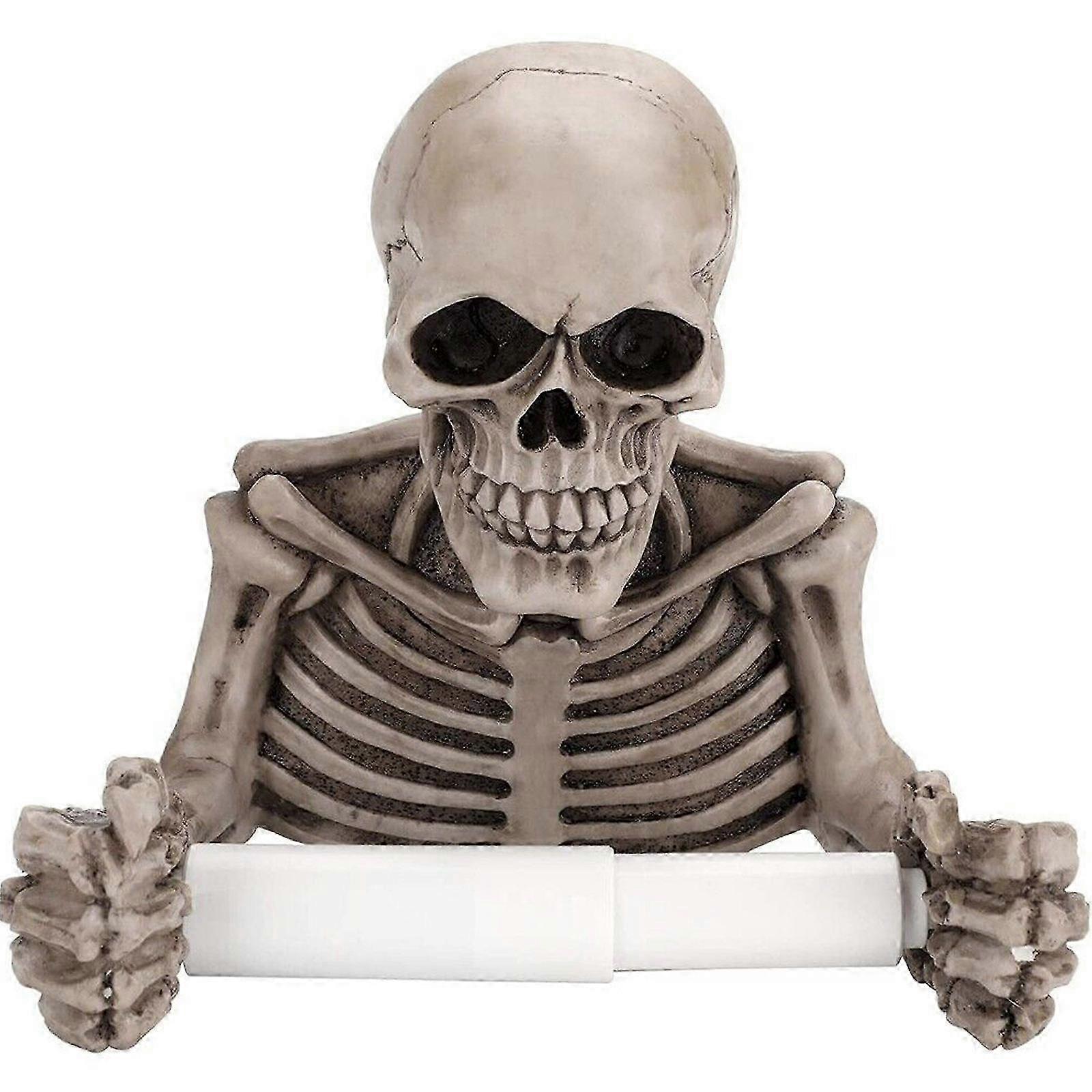 2025 Gothic Skull Paper Rack - Halloween Skeleton Tissue Holder