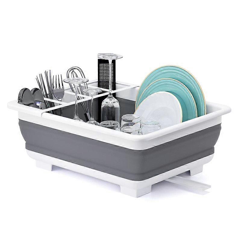 Collapsible Dish Drying Rack Portable Dinnerware Drainer