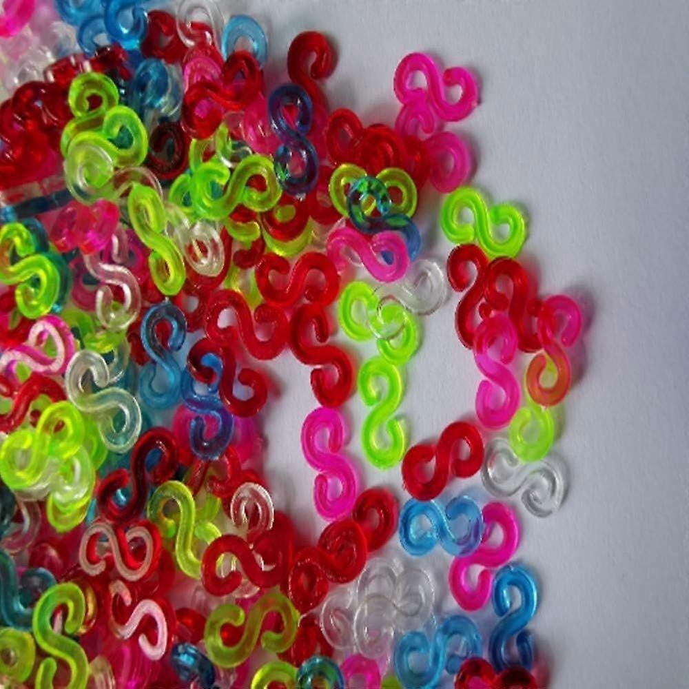 1000 db S-kapocs szövőszék szalagokhoz, S-kapocs gumiszalag karkötőkhöz, összekötőkhöz