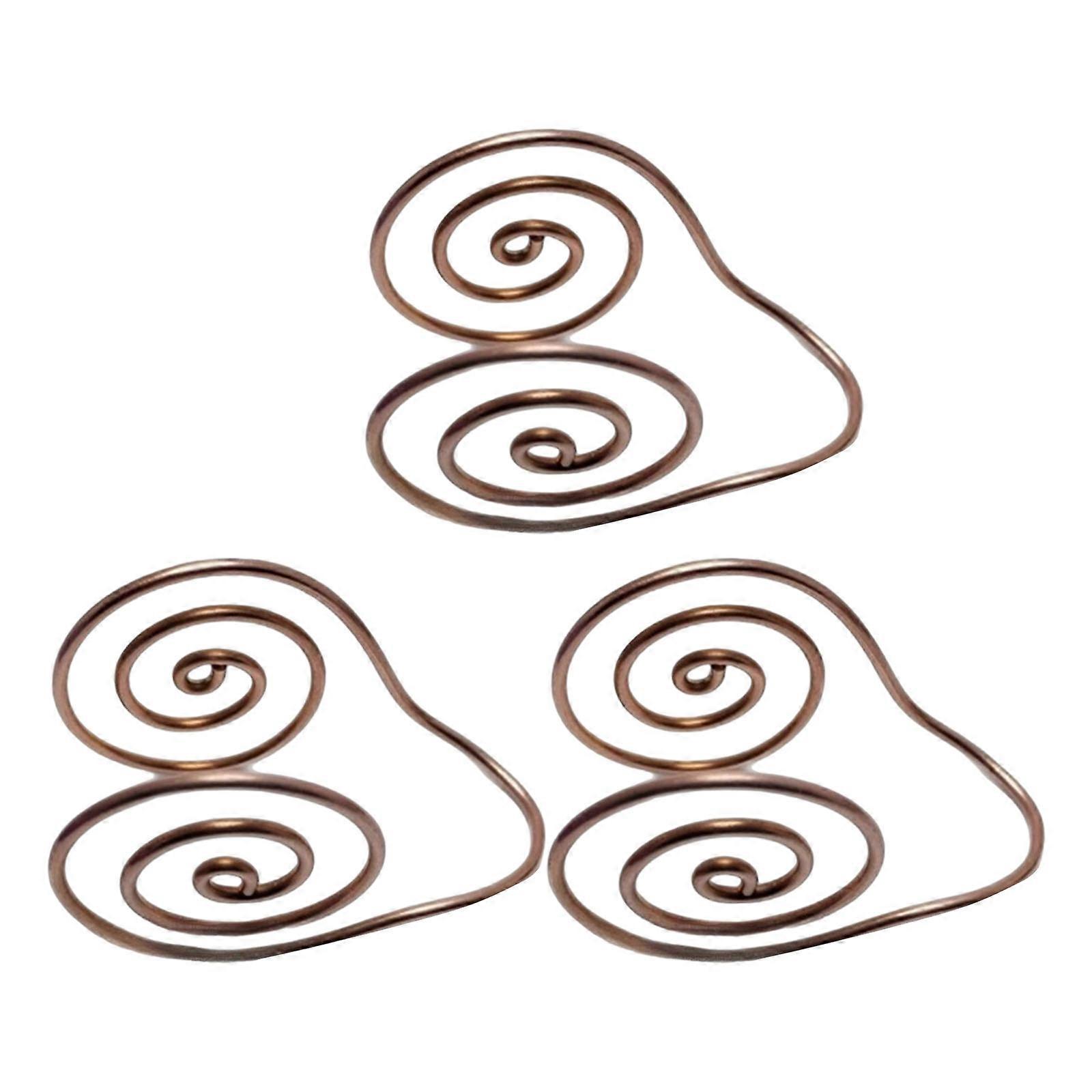 Handcrafted Helical Copper Hand Ring Natural Oxidation Finish Meditation Rings Open Helical Design Suitable for Energy Multicolor