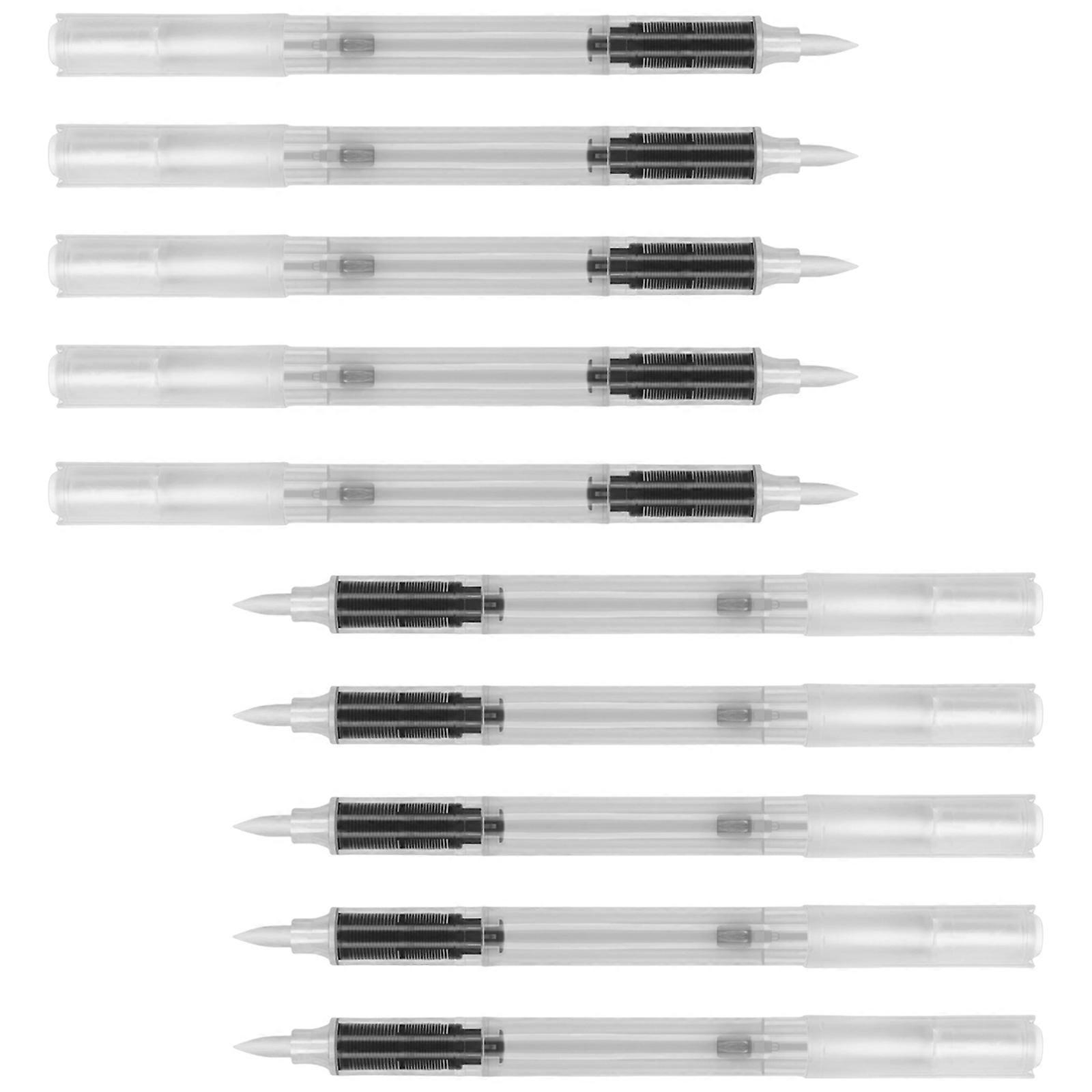 10pcs Plastic Ink Tube With Transparent Body Refillable Markers Empty Tube For Drawing Note Taking Crafting Tool Multicolor