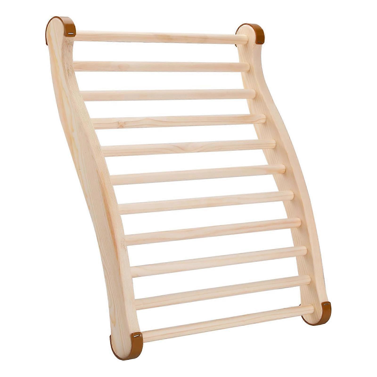 S-Shape Design Sauna Chair Back Sauna Accessories Sauna Backrest Wooden Slip Resistant Ergonomic Comfortable Backrest Multicolor