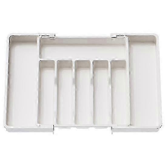 Cutlery Drawer Organizer Box - Adjustable Width Compact Design with Easy Access Compartments
