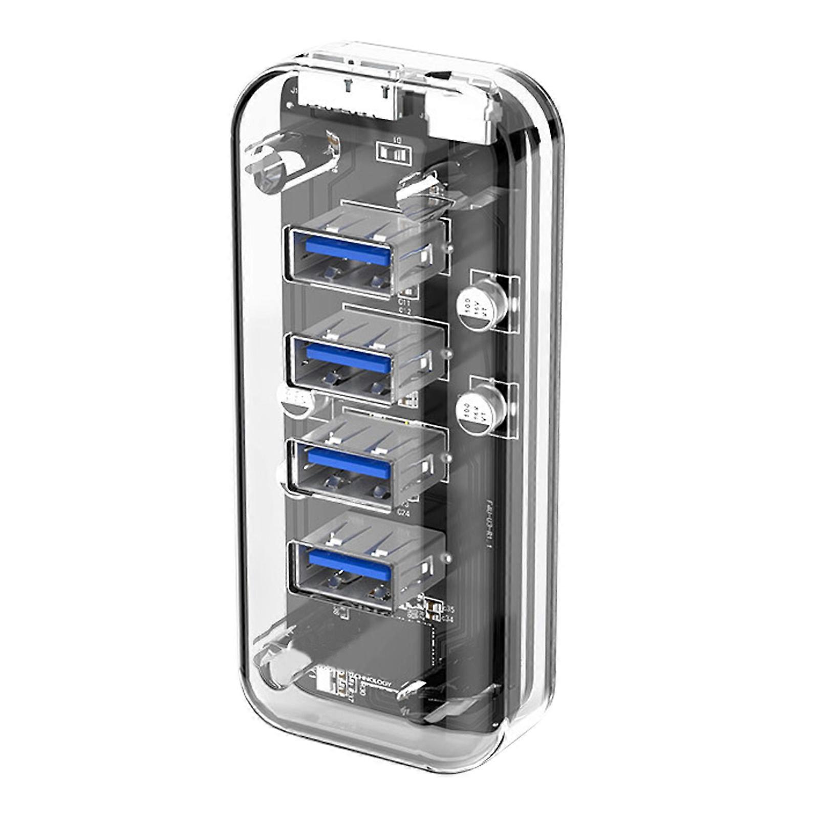 USB 3.0 Hub 5Gbps USB Splitter Multiple Port Double Power for Laptop and Desktop USB Adapter with Fast Data Transfer Multicolor