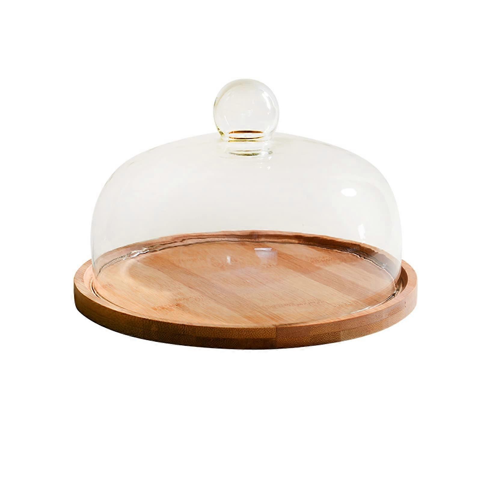 Cake Stand With Lid Glass Cover, Dessert Display Tray, Large Size L, Suitable For Birthday Cakes