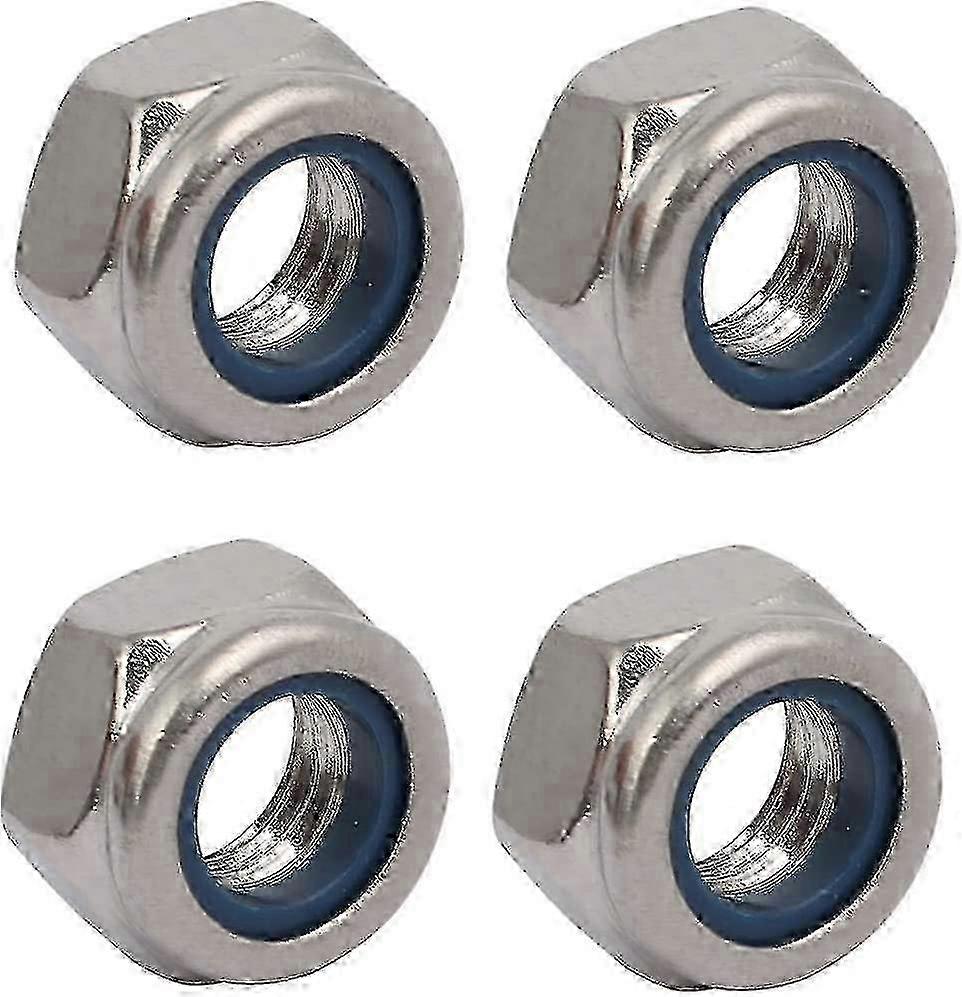 Lock Nut Left Hand Thread M8*1.25mm Metric Thread Silver Galvanized 50pcs