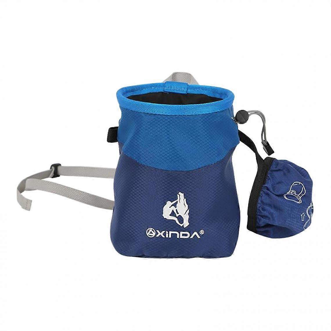 Climbing Chalk Bag Chalk Bucket For Cross Fit Weightlifting Gymnastics Blue