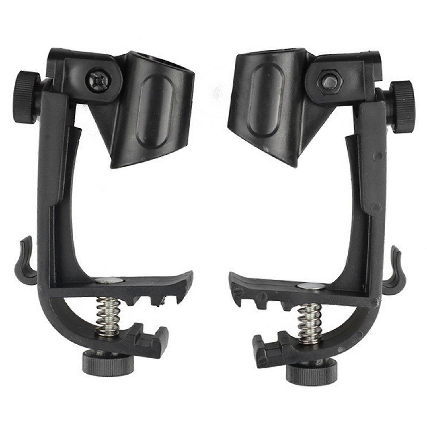 1 Pair Drum Microphone Clip Drums Set Rim Mic Stand Mount Clamp for Playing Performance