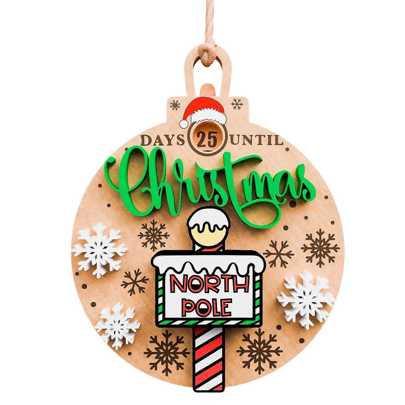 Santa Claus Countdown Christmas Decorations Car Interior Hanging Decorations