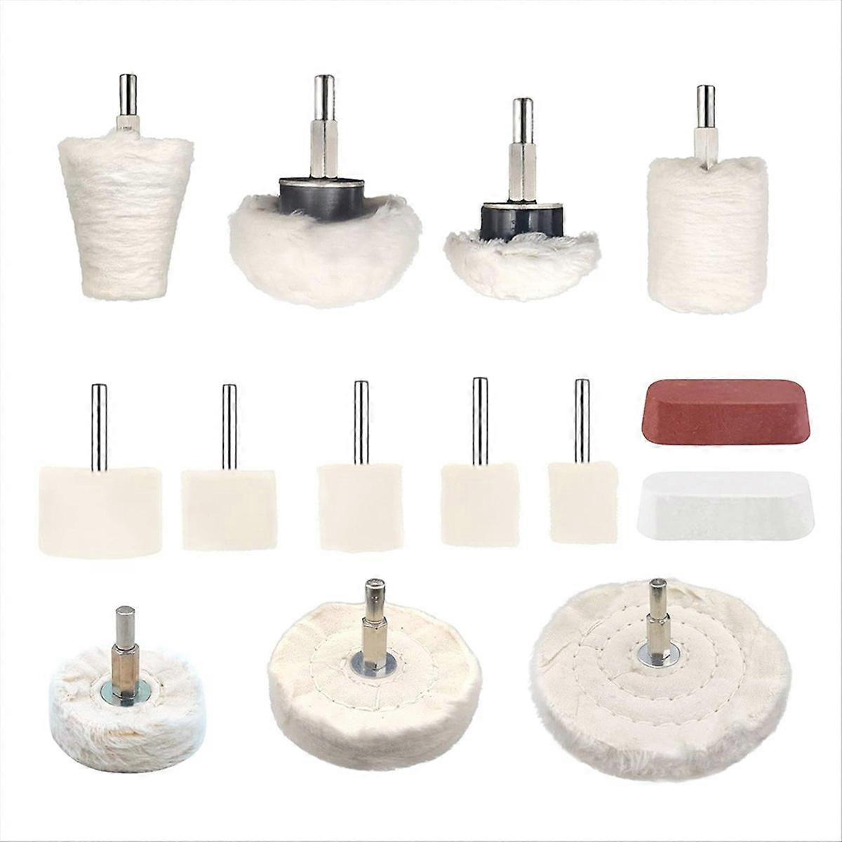 14 Pcs Polishing Wheel for Drill,Buffing Pad Polishing Wheel Kits