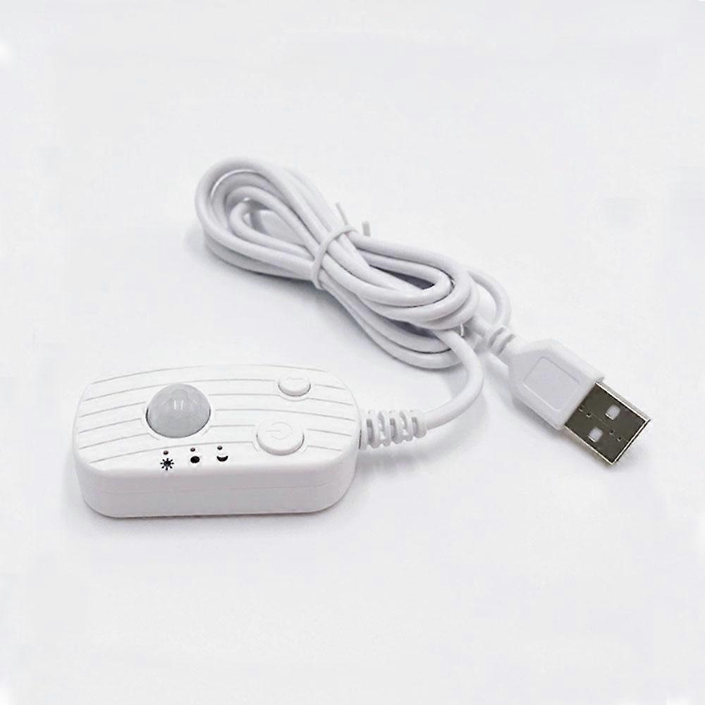 Smart USB Motion Sensor Night Light Controller PIR Auto ON/OFF Switch with 3 Modes for LED Strip Tape Lamp Bedroom Wardrobe Cabinet Stairs Decor