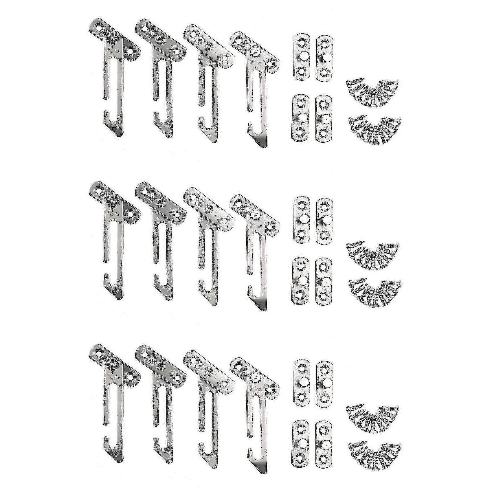 12 Pack Window Restrictor Låser Vindusbegrenser Krok rustfritt stål Barnesikring med S
