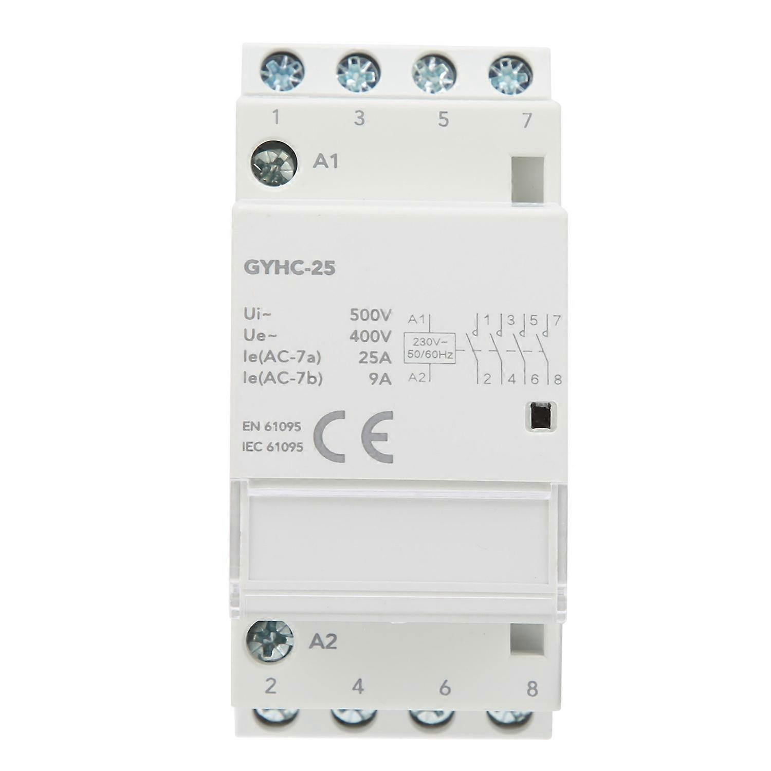 Modular Contactor 4P Industrial Household Circuit Control Module 4NO 230V 50Hz GYHC‑25