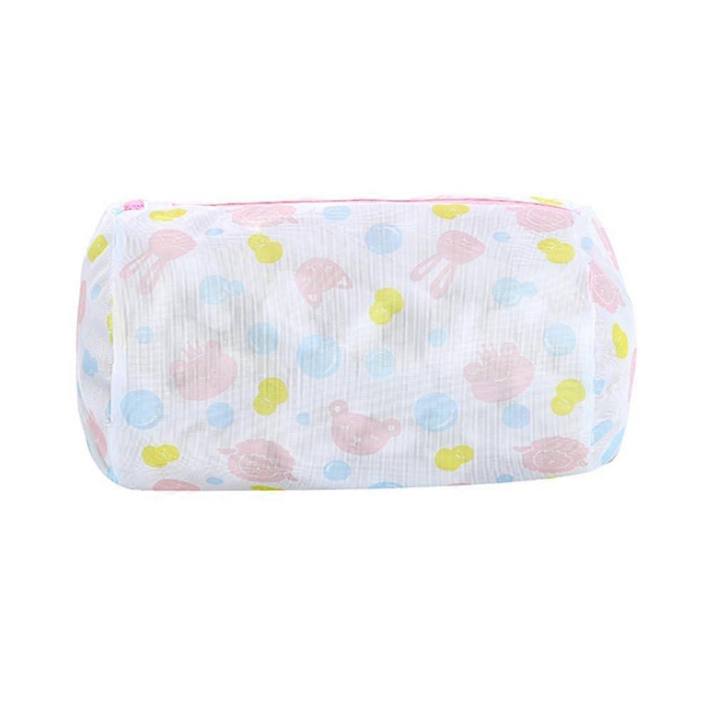 Set of 6 Mesh Laundry Bags with Zipper for Washing Machine, Durable Wash Nets for Clothes and Delicates, White 35x20cm