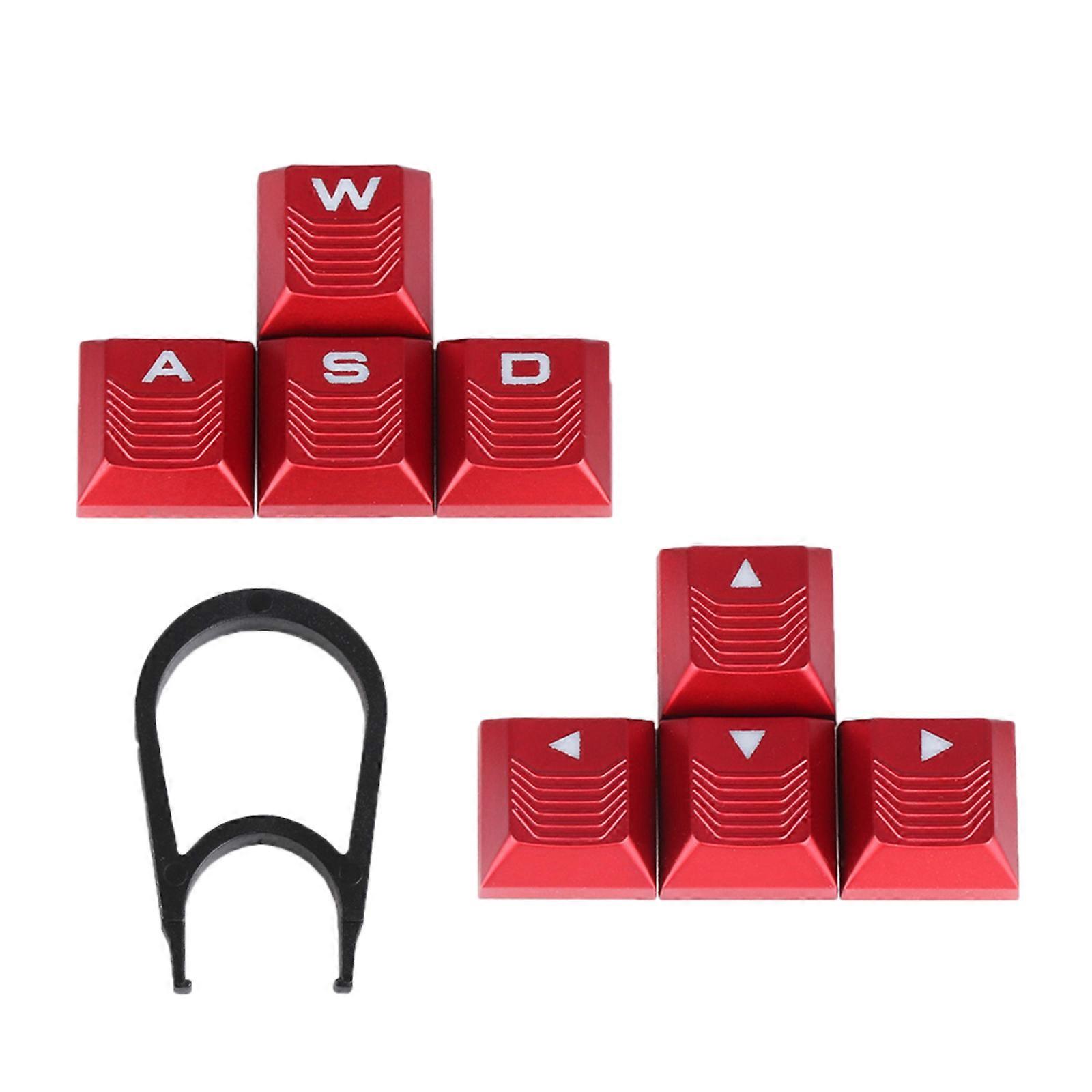 Threaded Keycaps Translucent WASD and Arrows Keys Keycap Enhances Functionality for Gaming and Office Keyboards Use  Red