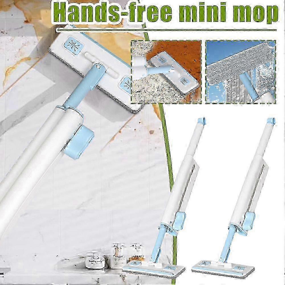 Self-Squeezing Mini mop Hand-Free Small Sponge Cleaning mop Suitable for Desktop