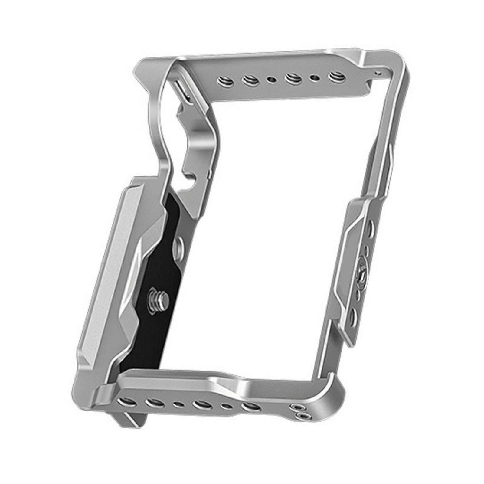 Multifunctional Camera Cage Build-in Magnetic Wrench for ZV-E10 II Equipped with Various Threaded Holes and Cold Shoe  silver