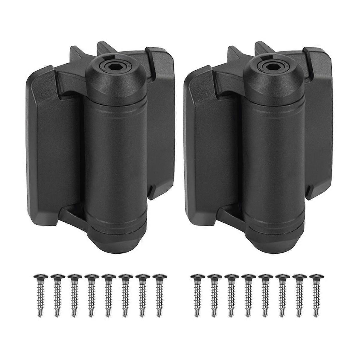 2pcs Self Closing Gate Hinges with Safety Cap,Pool Gate Hinges with Alignment Legs Adjustable Fence 