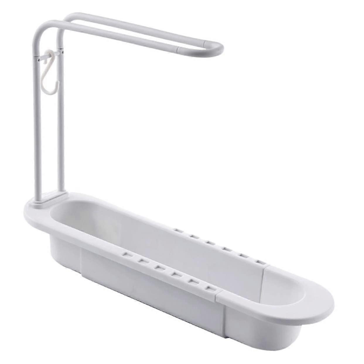 Expandable Sink Holder Adjustable Width Fits Most Sinks Soap Holder And Cutlery Drainer For Kitchen Storage Rack
