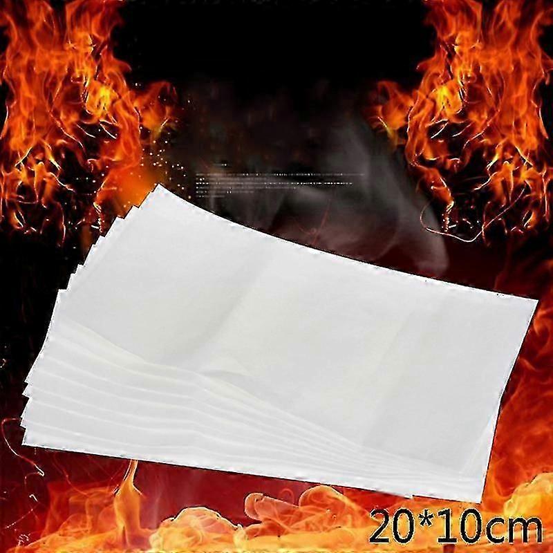 10pcs 20*10cm Fire Paper Flash Flame Paper Fire Paper Magic Props Effect Shock
