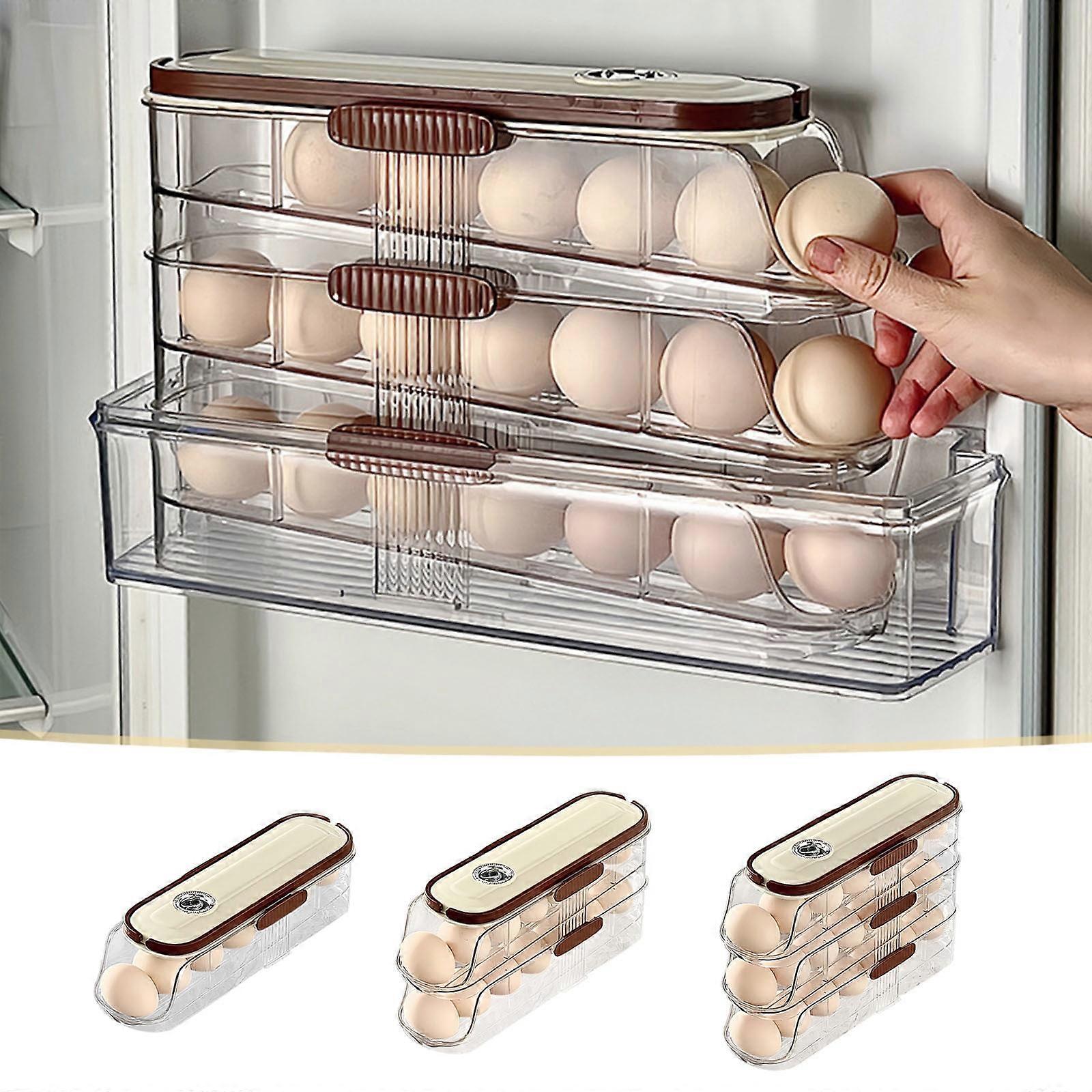 Jacenvly Halloween Decorations Indoor - Refrigerator Door Rolling Rack with Storage Box, Stackable & Portable Kitchen Organizer