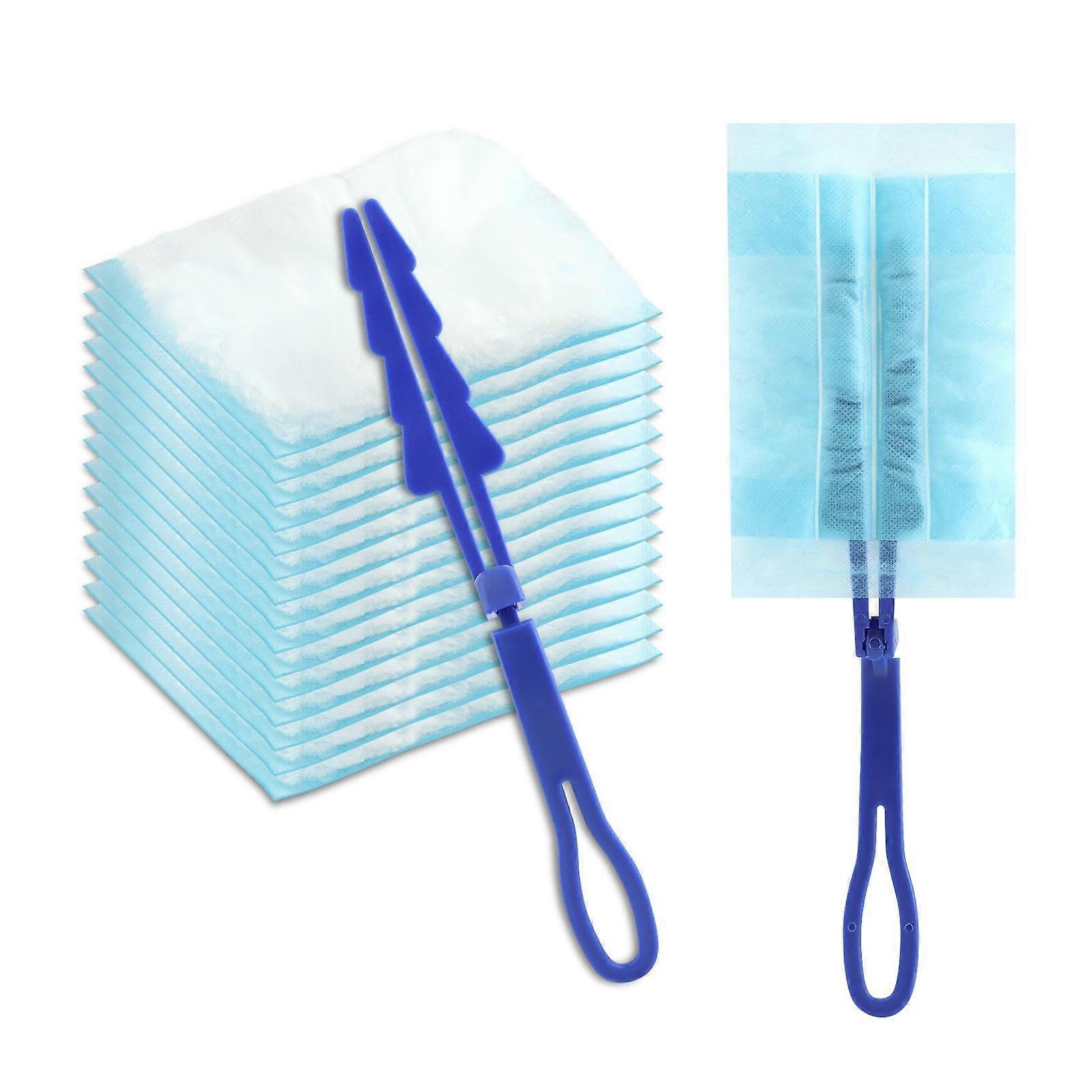 Duster Refill 30 Count with Foldable Handle, Electrostatic Disposable Heads for Home Office Cleaning