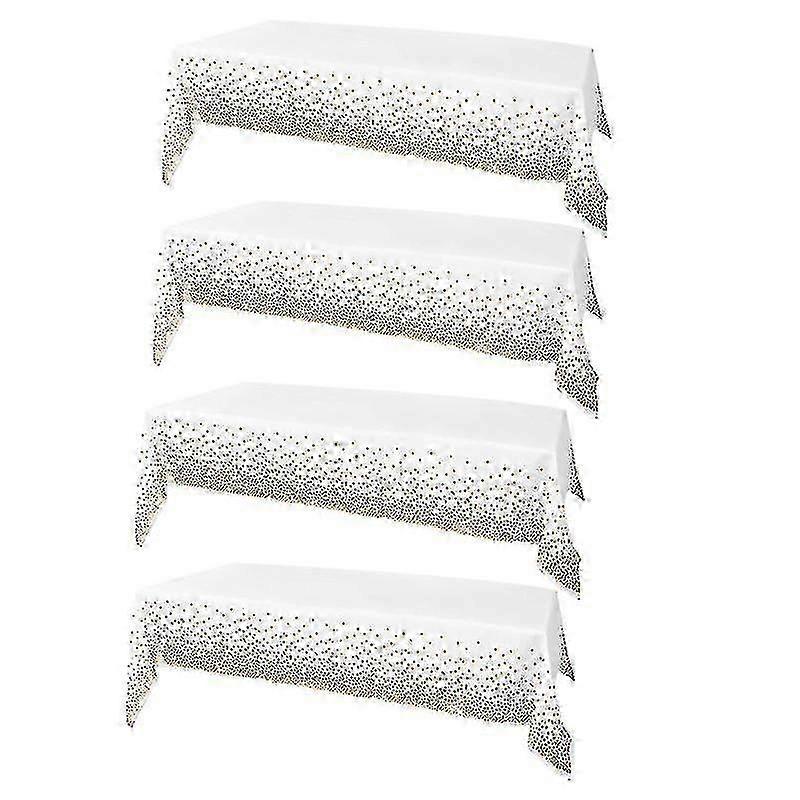 4-Piece Polka Dot Tablecloths for European Tables