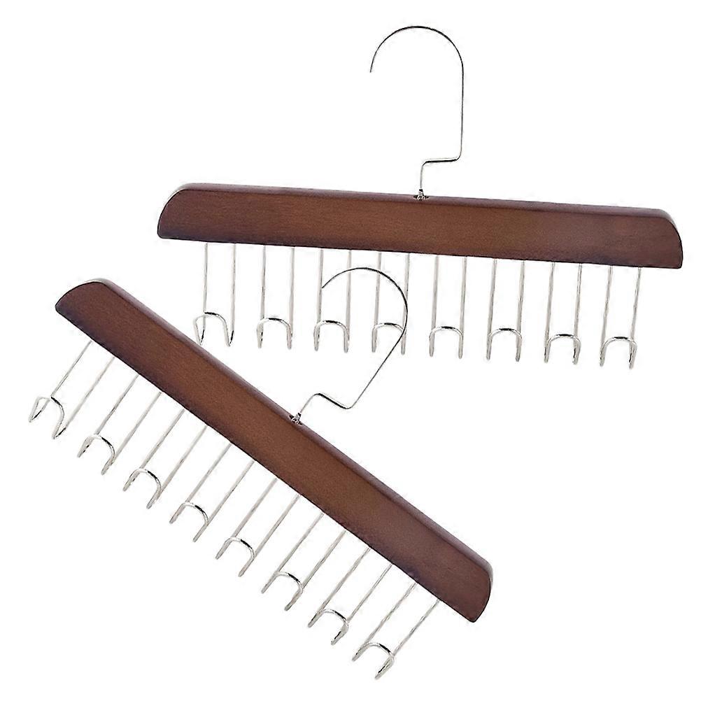 Versatile 2Pcs Tie Hanger Multi-Functional 8 Hook Closet Organizer