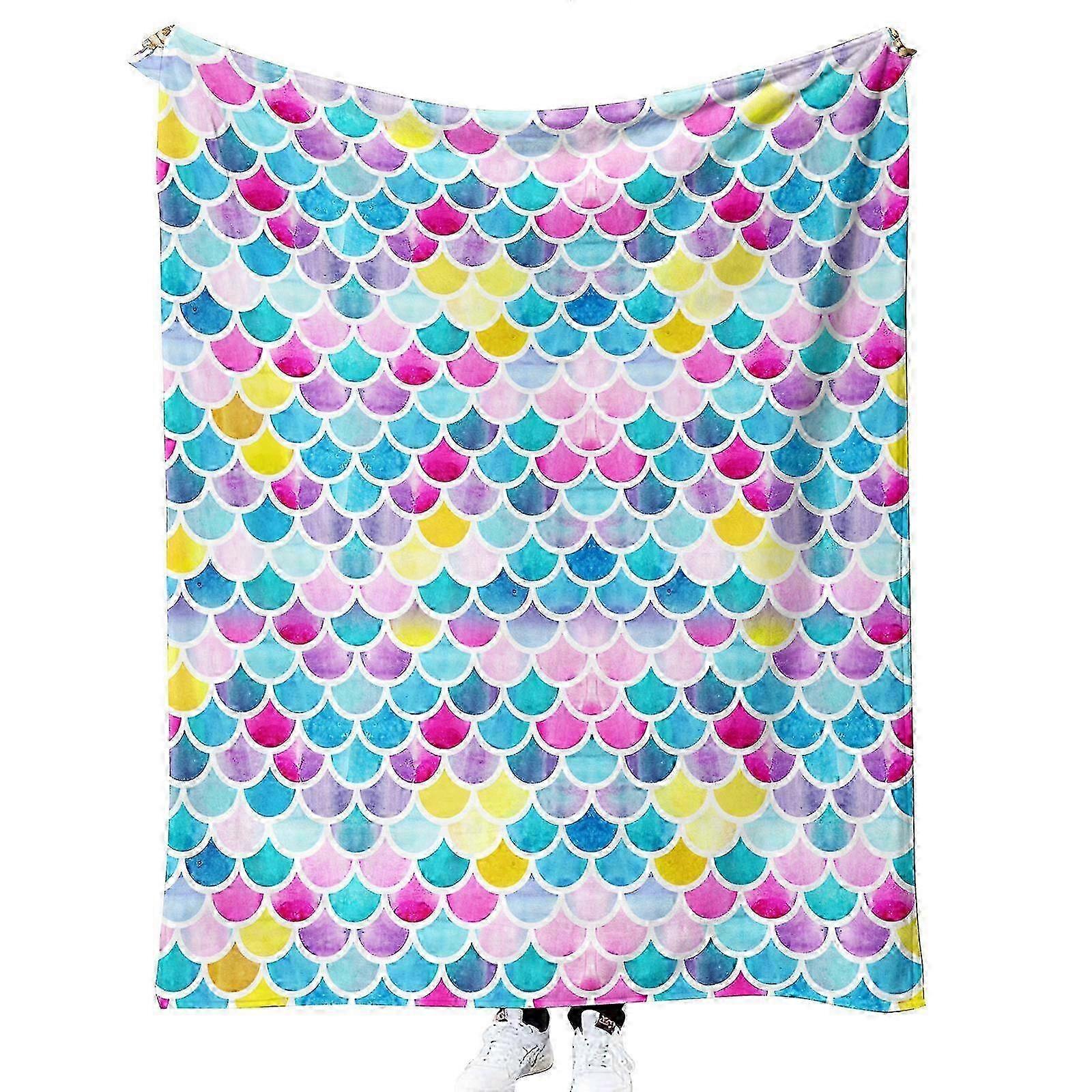 Super Soft Cozy Plush Mermaids Blankets for Sofa w