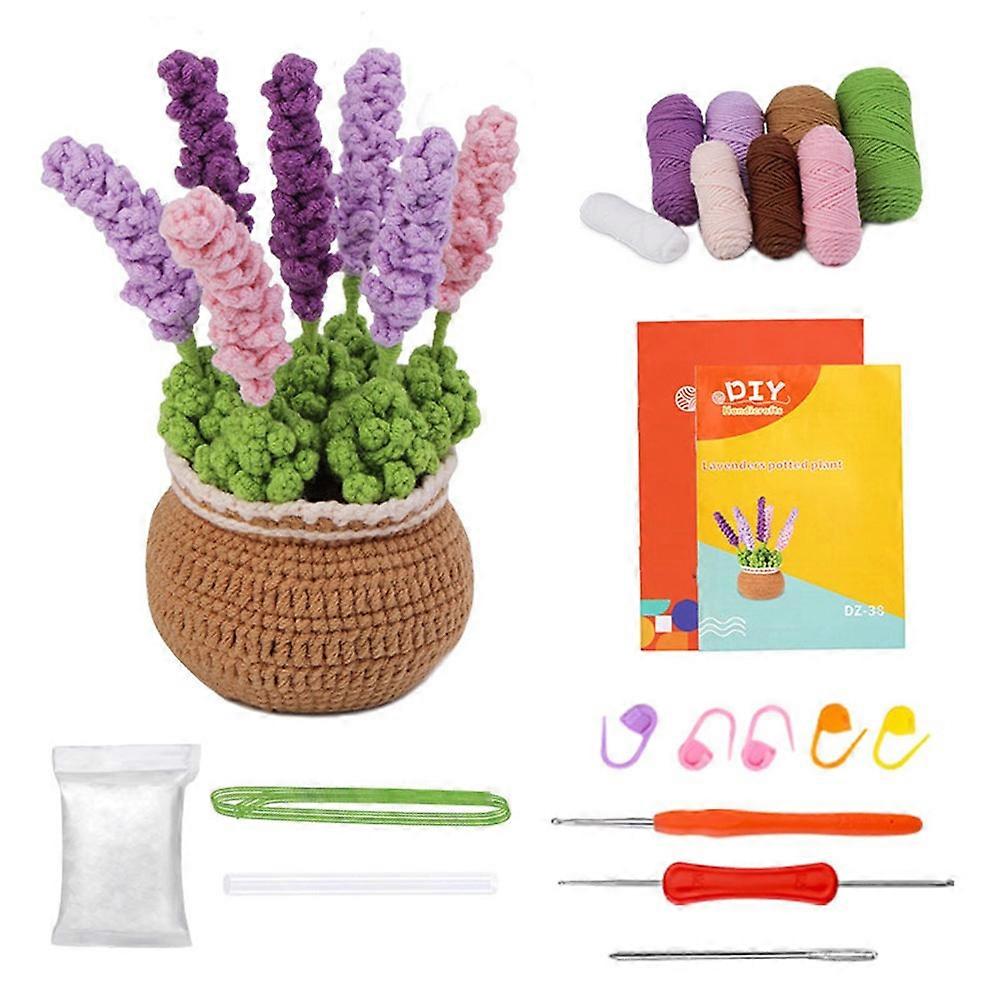 Beginners Crochet Flowers Kit Knitting Kit With Step-By-Step Tutorials Diy Craft