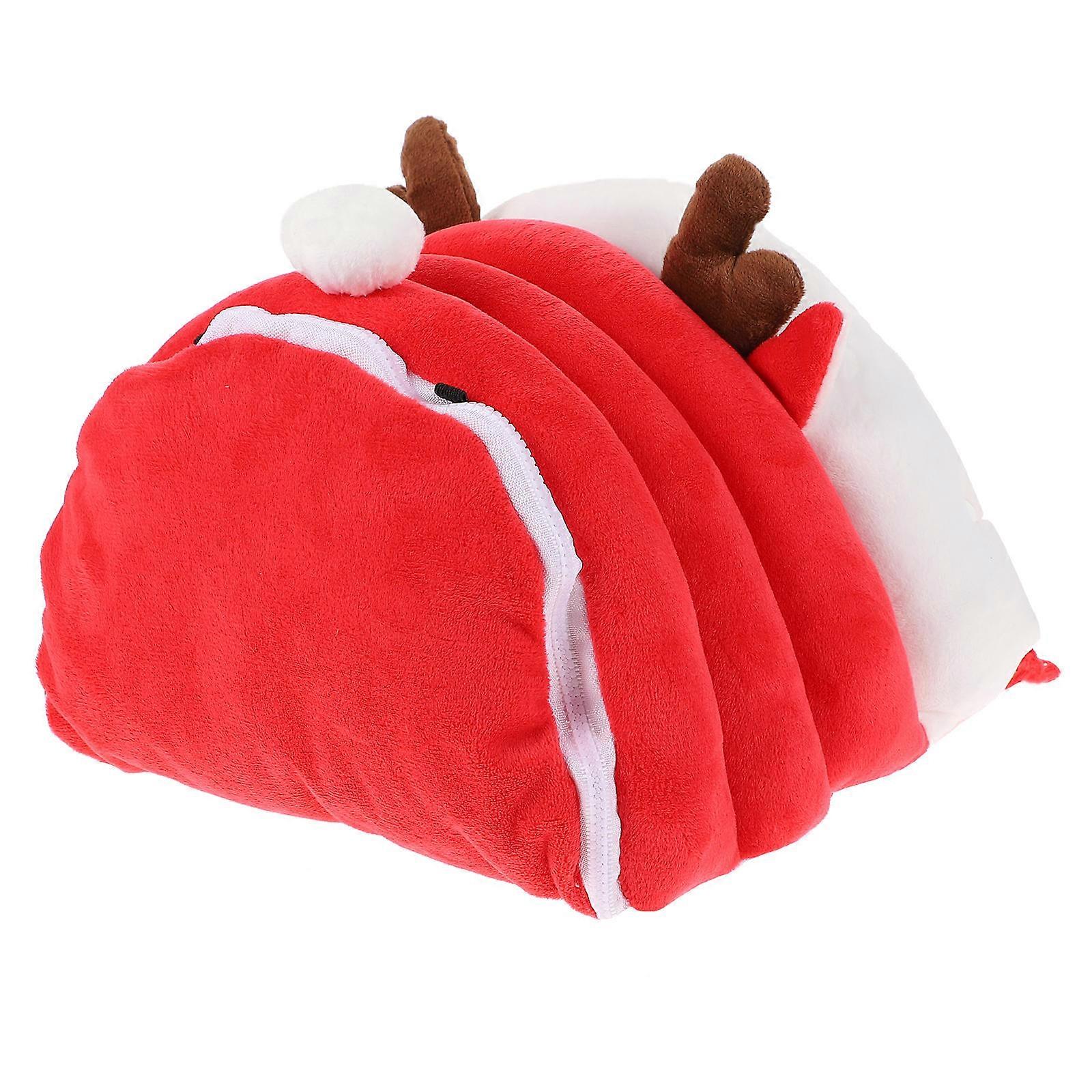 Red Hamster Bed 2Pcs for Winter Warm Nest Small Animals