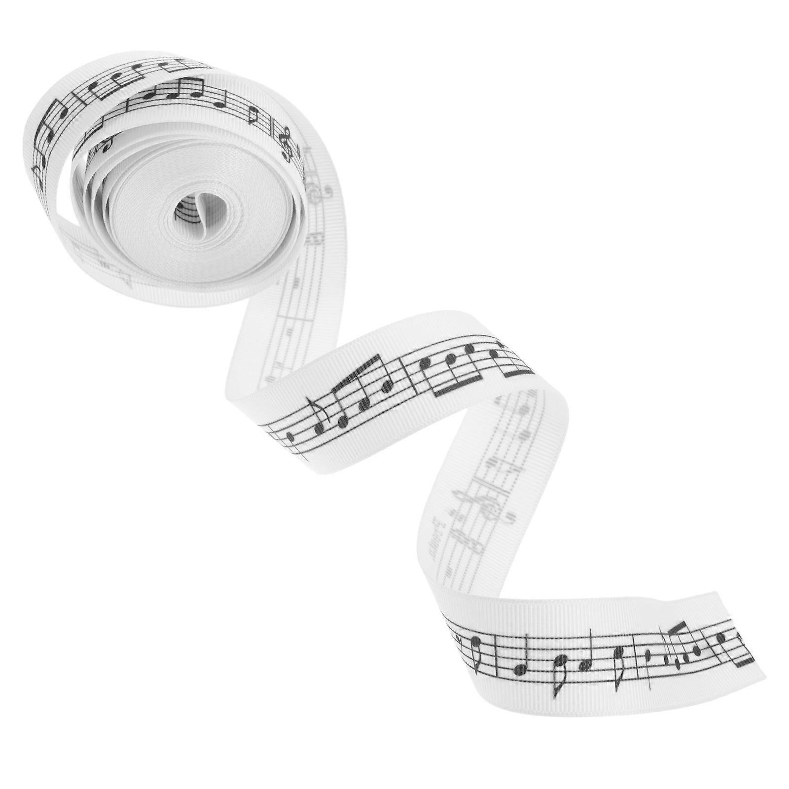 Musical Note Craft Ribbon for Present Wrapping with 1 Roll Polyester