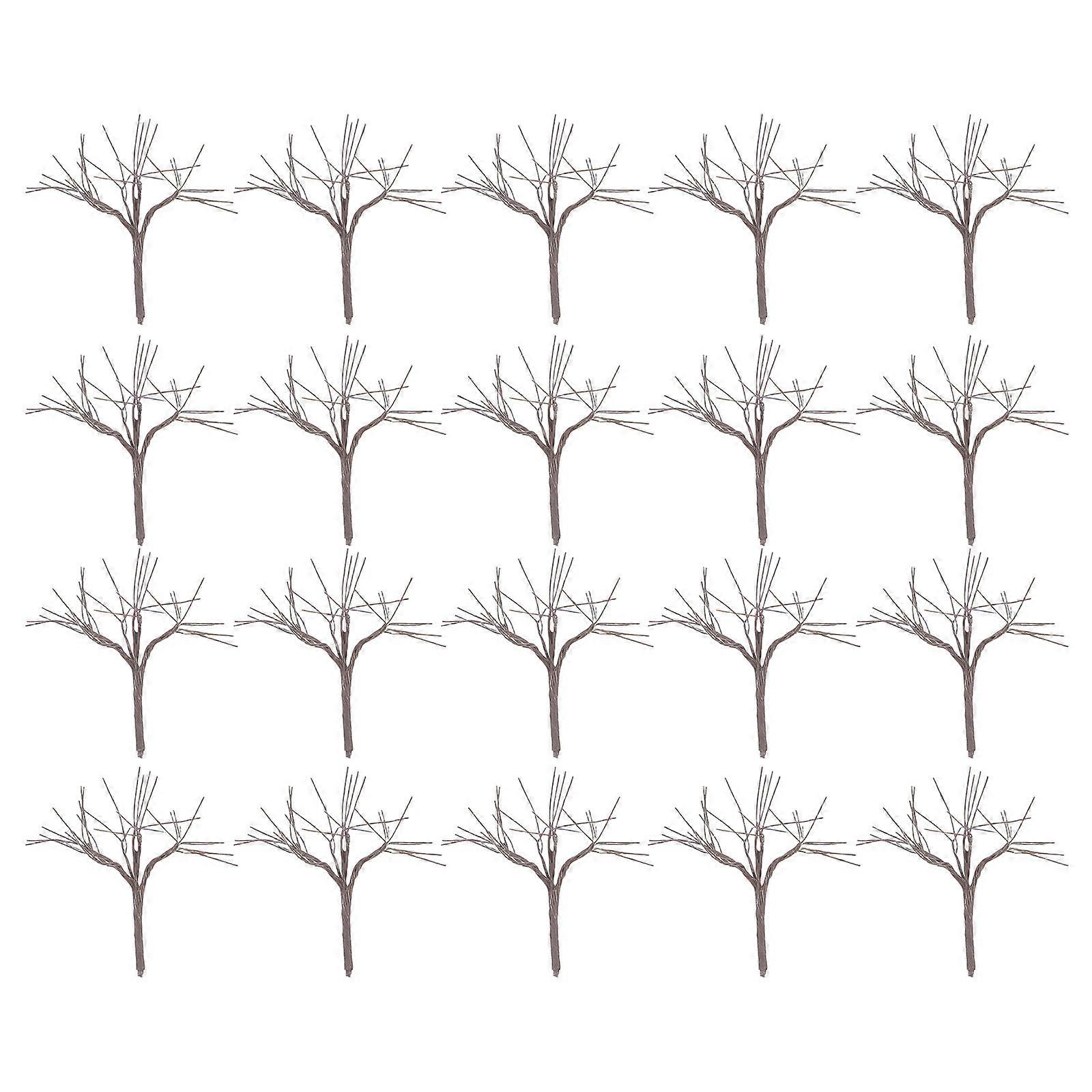 Micro Landscape Decor 20Pcs Mini Tree Boles for Diorama and Craft Projects