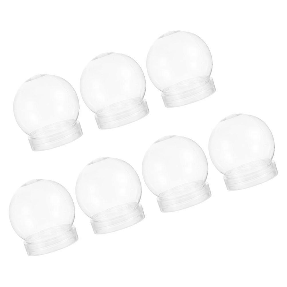 DIY Snow Globe Transparent Plastic Globe with Screw Off Cap 7Pcs for Crafting