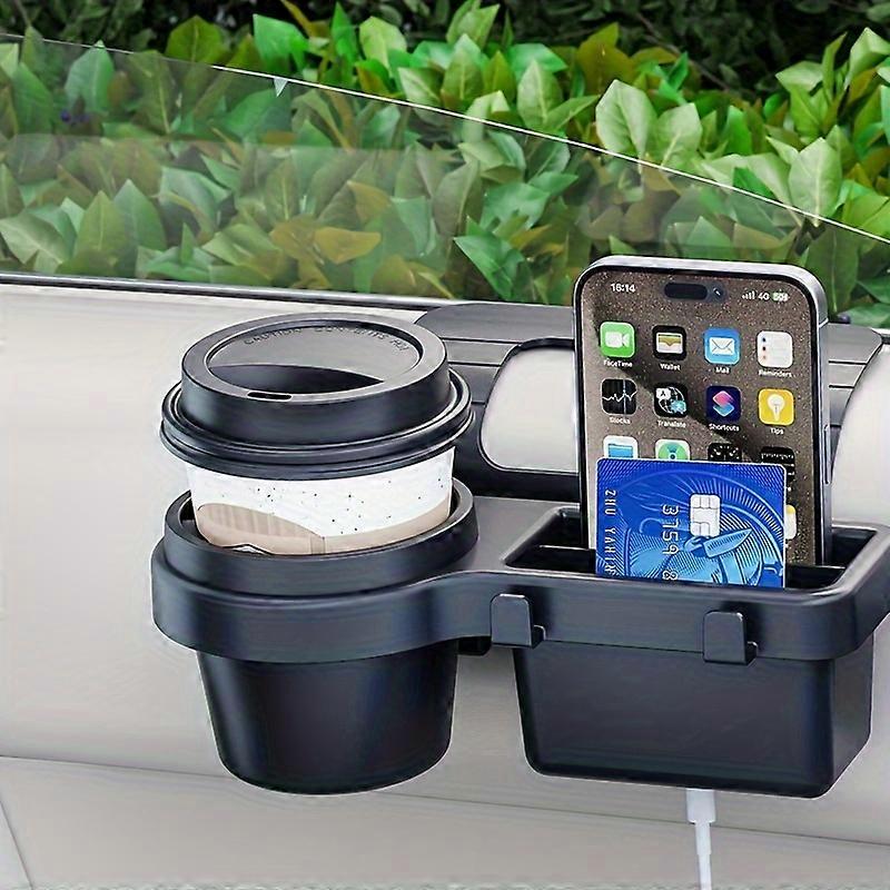 1 car door side storage box - multi-function hanging storage box with cup holder