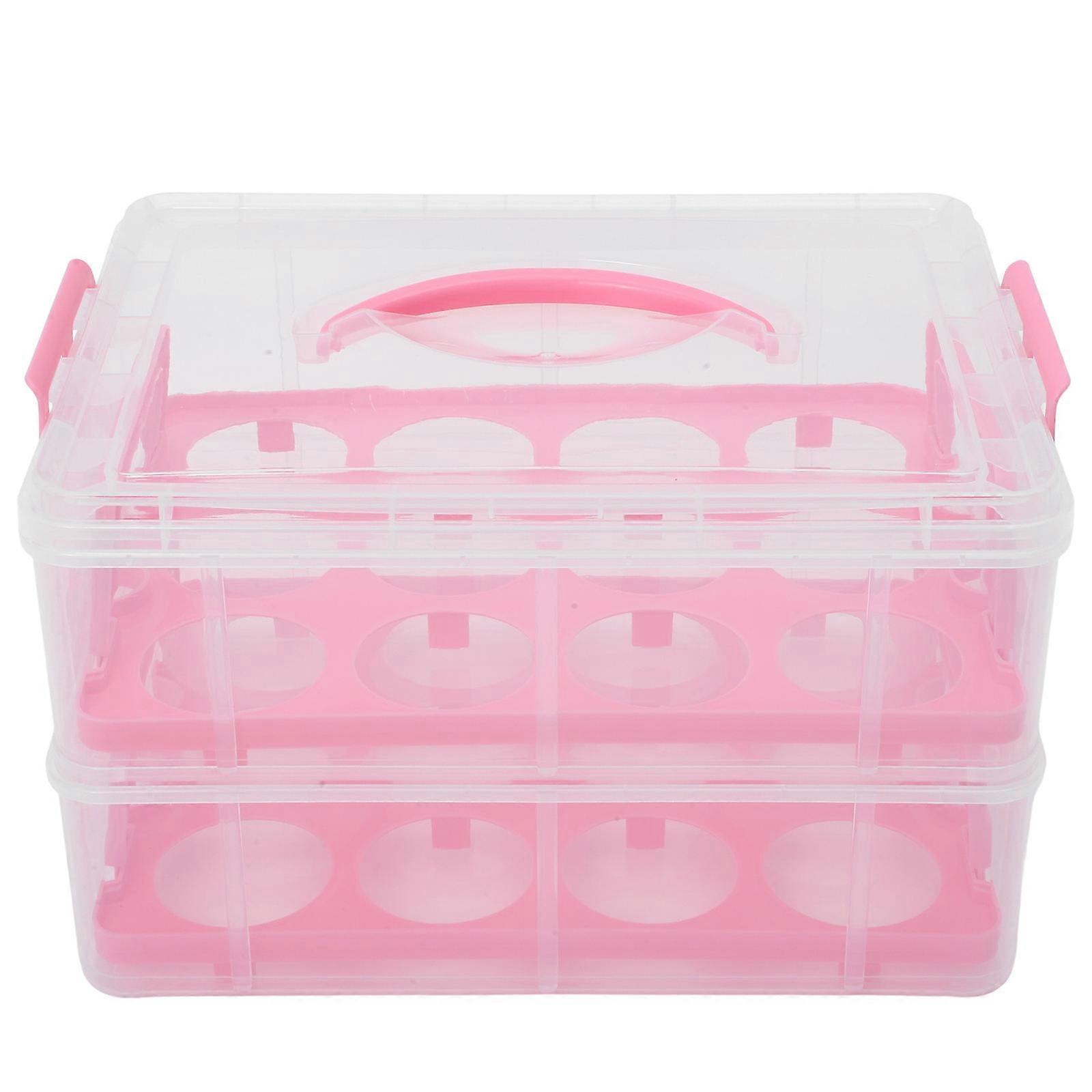 Pink Cake Carrier Decorative Cake Box for Storage Reusable Handheld