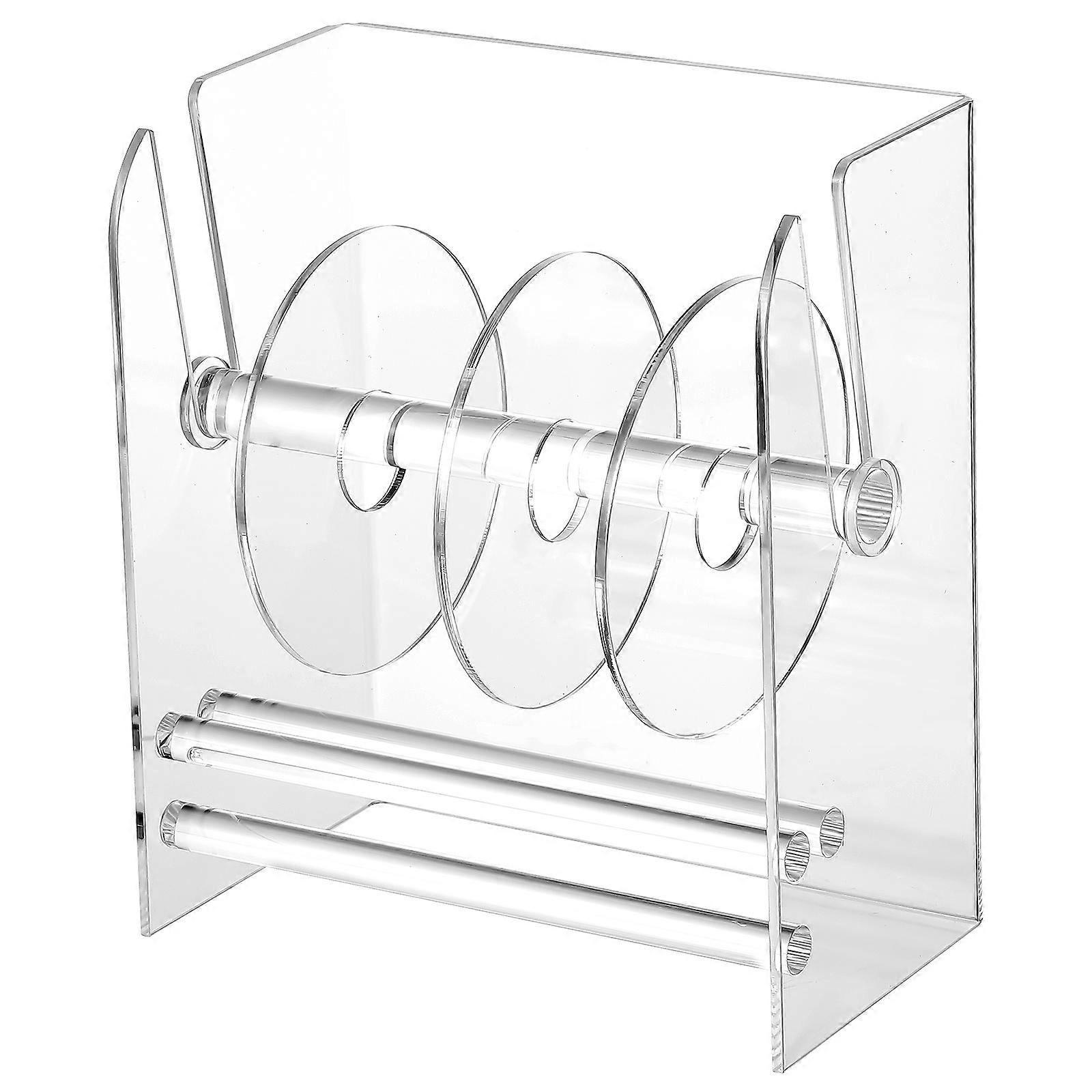 Clear Acrylic Sticker Dispenser Adjustable Label Applicator for Office