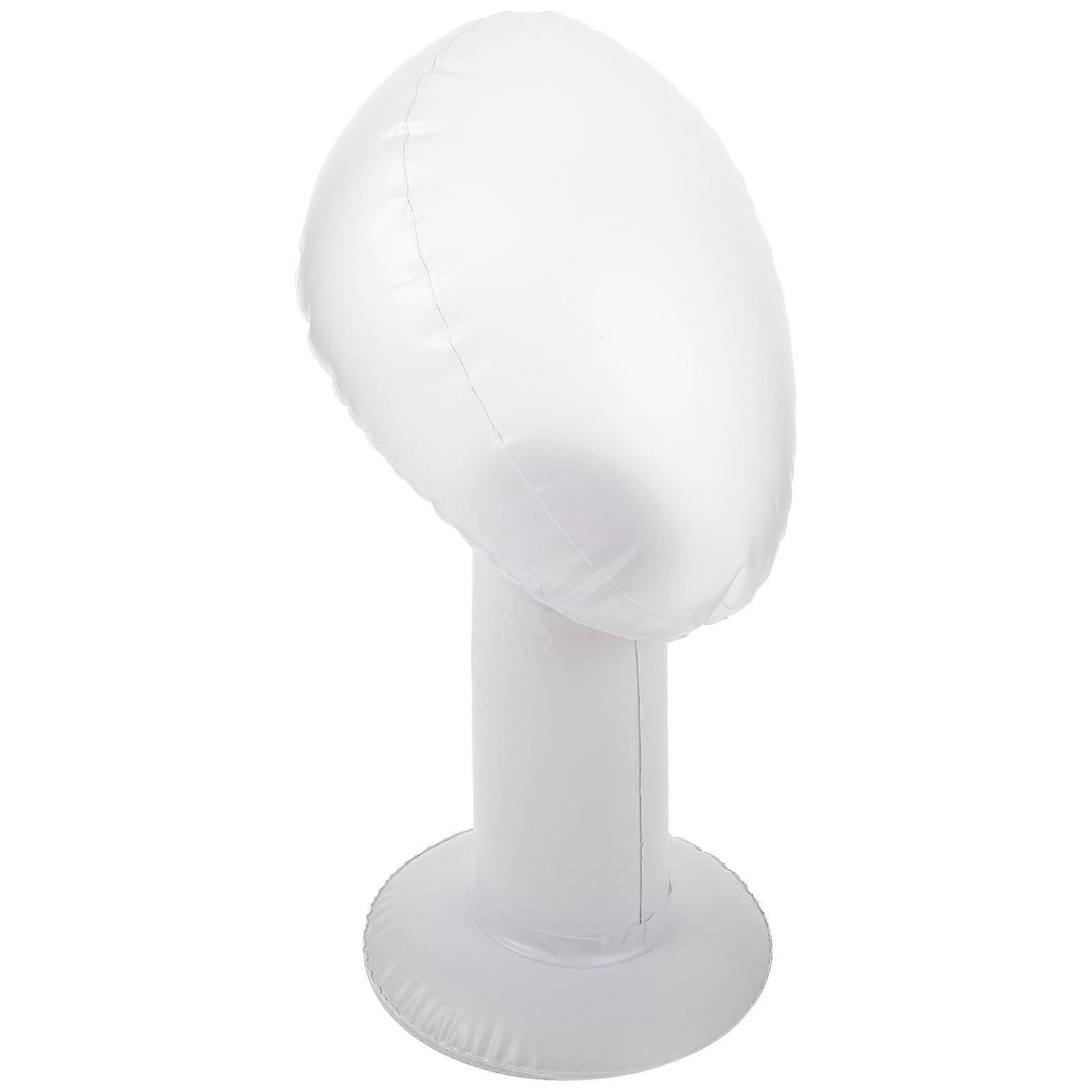 Inflatable Mannequin Head Model for Display Use PVC Light Grey 1 Piece