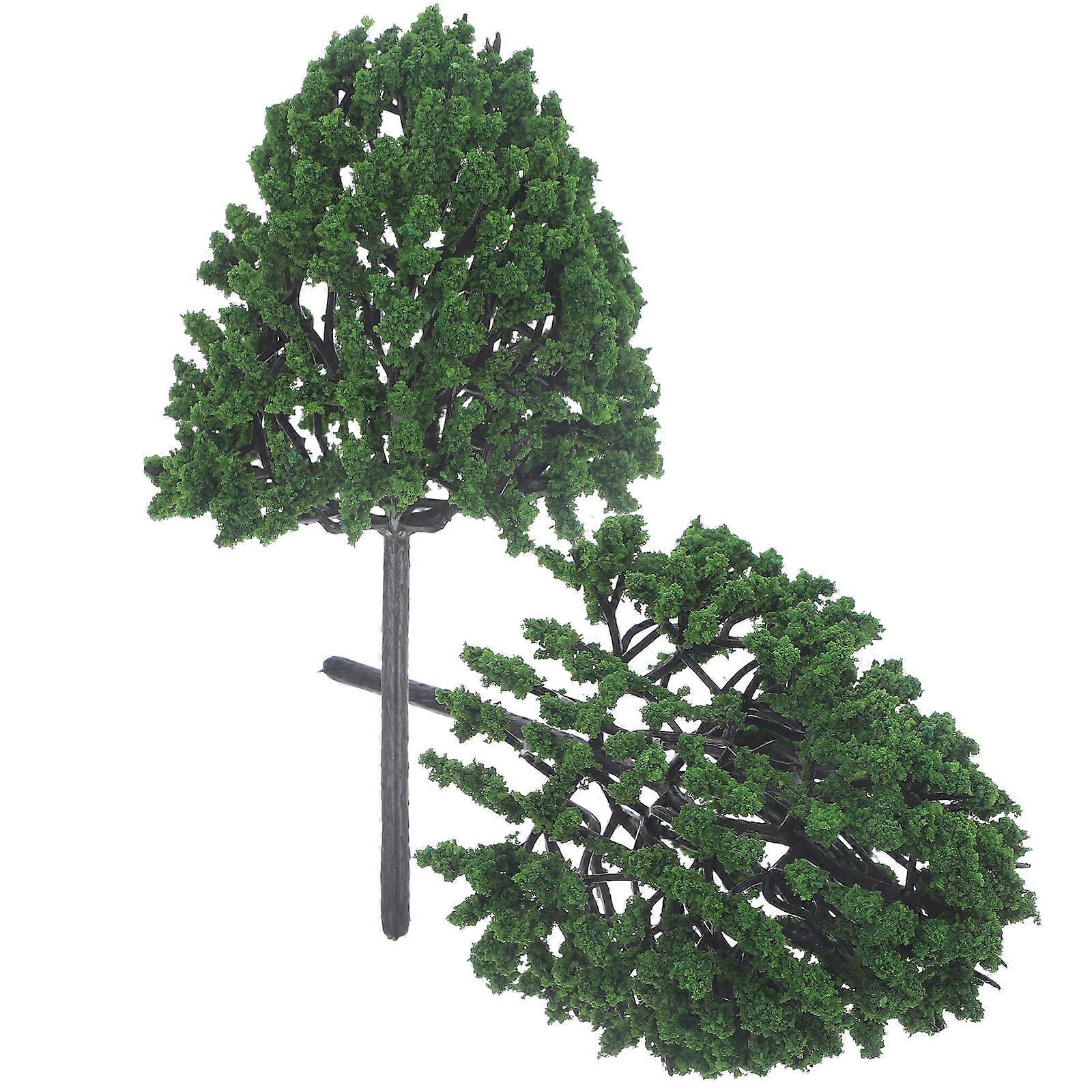 Simulation Tree Model Tree Model for Decoration 2Pcs Green Resin